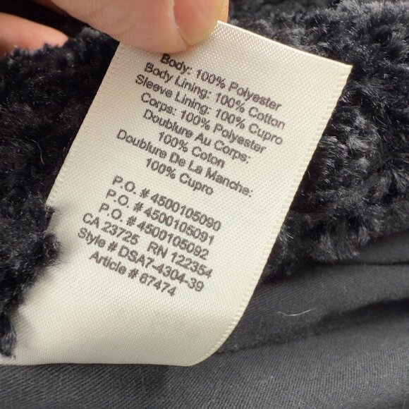 WILFRED FREE Greta Plush Faux fur Black Jacket sz XXS - Picture 8 of 8